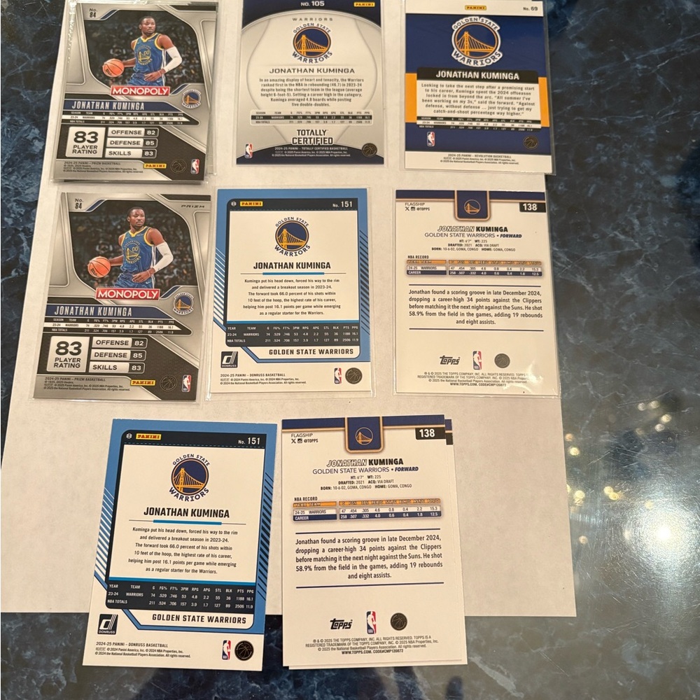 Jonathan Kuminga Basketball Cards Golden Warriors - Picture 2 of 2